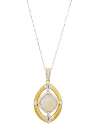 Jude Frances Judefrances Jewelry Lisse Moonstone Diamond Pendant Necklace
