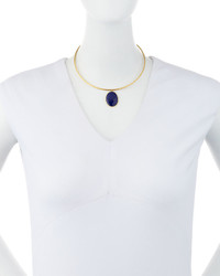 Marco Bicego Lunaria 18k Collar Necklace W Lapis Pendant