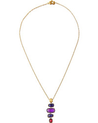 Marco Bicego Murano 18k Mixed Oval Gemstone Pendant Necklace