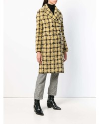 Ermanno Scervino Plaid Double Breasted Coat
