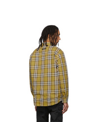Fear Of God Yellow Flannel Plaid Shirt Jacket