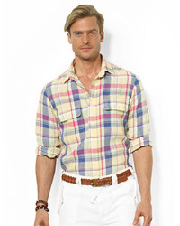 Polo Ralph Lauren Custom Fit Plaid Linen Workshirt