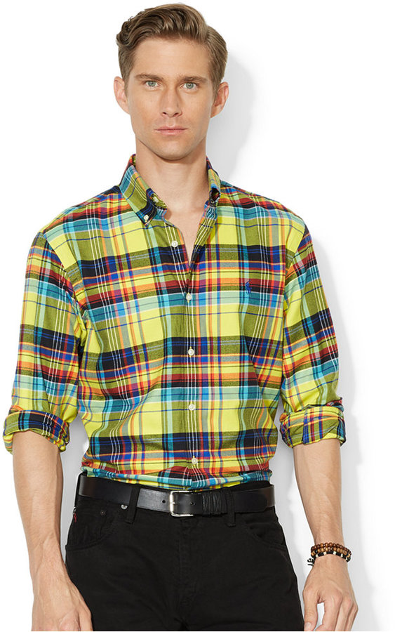 Adviseren Pijnboom Heerlijk Polo Ralph Lauren Plaid Twill Shirt, $98 | Macy's | Lookastic
