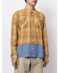 UNDERCOVE R Checked Panelled Shirt