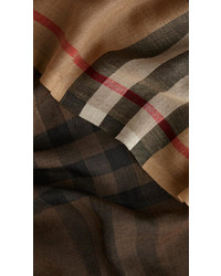 Burberry Check Ombre Wool Silk Scarf