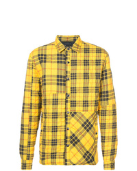 Yellow Plaid Shirt Jacket