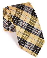 Yellow Plaid Silk Tie