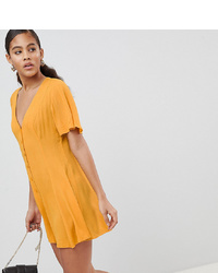 Asos Tall Asos Design Tall Swing Playsuit With Button Detail