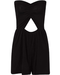 Boohoo Bella Bandeau Cut Out Front Jersey Playsuit