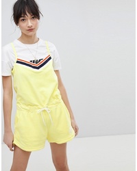 Nike Romper In Yellow Terry Towelling