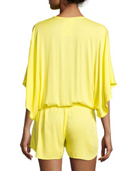 Young Fabulous And Broke Maddie Wrap Romper Yellow