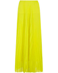 Alice & You Yellow Pleated Maxi Skirt