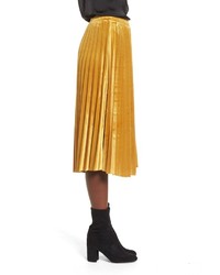 Chelsea28 Pleated Velvet Skirt