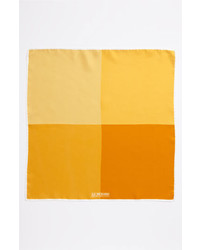 J.Z. Richards Silk Pocket Square Yellow One Size