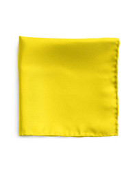 Nordstrom Silk Twill Pocket Square New Burnt Yellow One Size