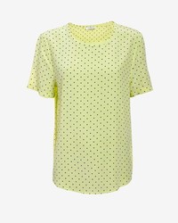Yellow Polka Dot Crew-neck T-shirt
