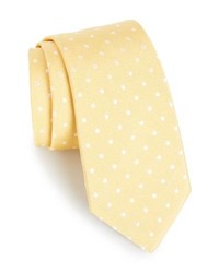 Yellow Polka Dot Silk Tie