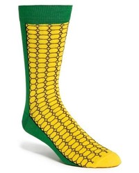 Topman Corn Cob Pattern Socks Yellow Multi One Size