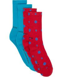 SOCKSSS Two Pack Blue Red Socks