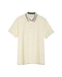 Burberry Edney Logo Collar Short Sleeve Cotton Pique Polo In Frosted Lemon At Nordstrom