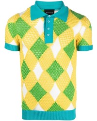 Botter Geometric Pattern Knitted Polo Shirt