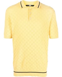 Karl Lagerfeld Monogram Pattern Knitted Polo Shirt