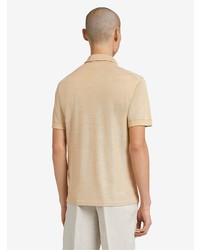 Ermenegildo Zegna Short Sleeve Silk Polo Shirt
