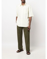 Lemaire Short Sleeve Silk Polo Shirt