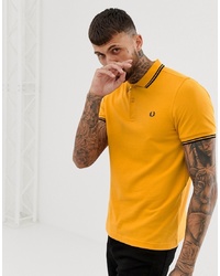Fred Perry Twin Tipped Polo In Yellow