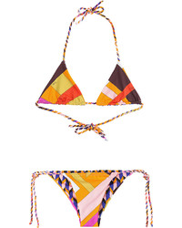 Emilio Pucci Printed Triangle Bikini