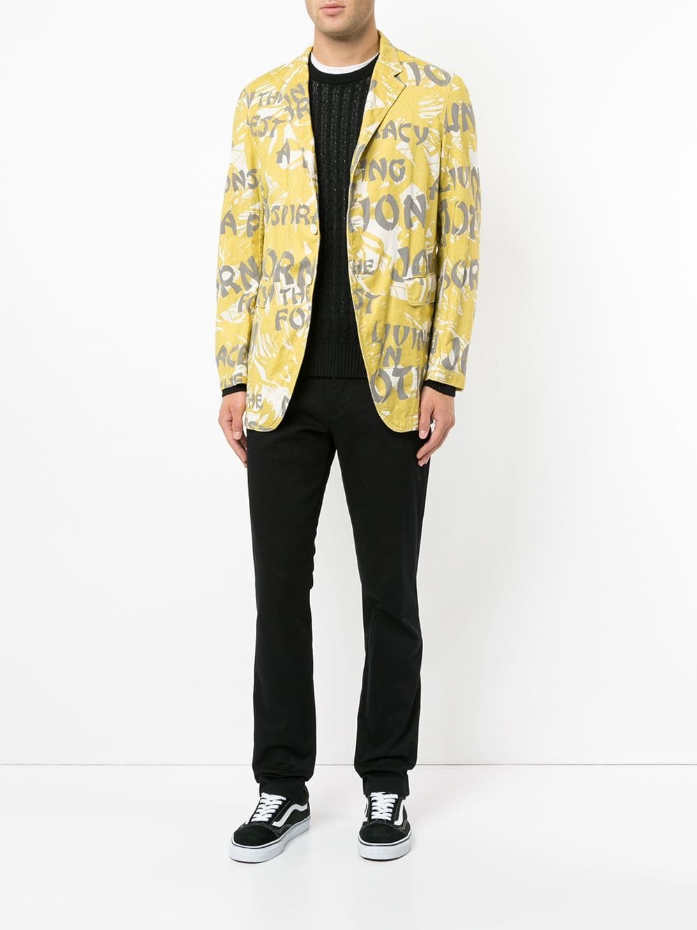 Comme Des Garçons Vintage Oriental Text Print Blazer, $377 | farfetch ...