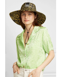 Ganni Appliqud Floral Print Shell Bucket Hat