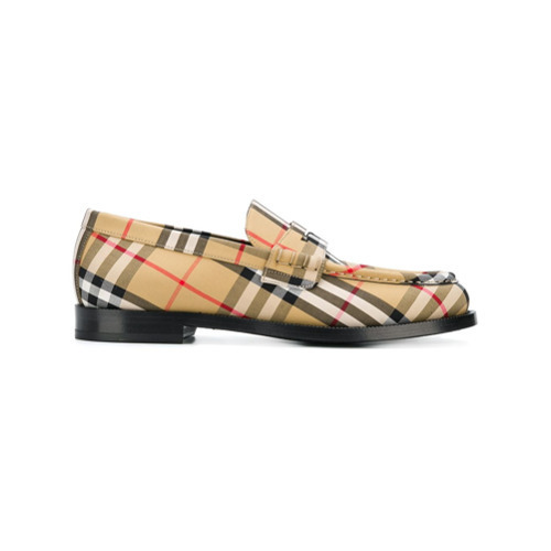 burberry print loafers