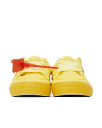 Off-White Yellow And Red Low Vulcanized Sneakers