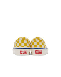 Vans Yellow And White Checkerboard Authentic Sneakers