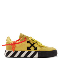 Off-White Yellow Arrow Vulcanized Low Sneakers