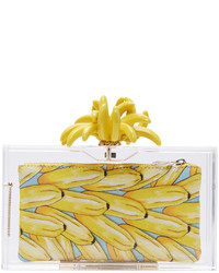 Charlotte Olympia Transparent Bananas For Pandora Clutch