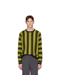 Paul Smith Yellow And Black Vertical Stripe Sweater