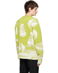 Feng Chen Wang Yellow Jacquard Sweater