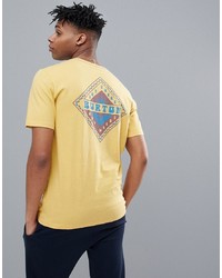 Burton Snowboards Anchor Point Diamond Back Logo T Shirt In Yellow