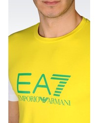 Emporio Armani Colour Block T Shirt In Stretch Cotton
