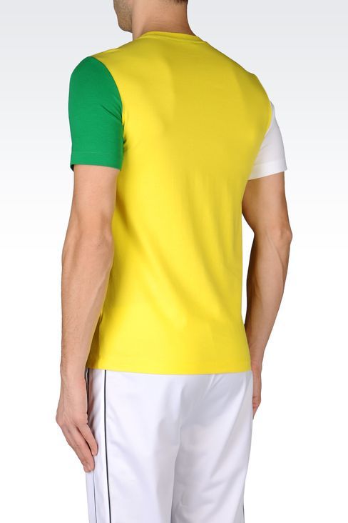 T-shirt Emporio Armani Yellow size XL International in Cotton - 32969331
