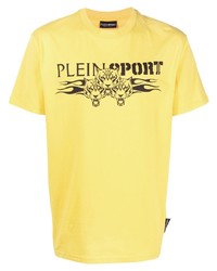 Plein Sport Crew Neck Logo Print T Shirt