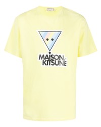 MAISON KITSUNÉ Crew Neck Printed Logo T Shirt