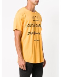 Dolce & Gabbana Crown Slogan Print T Shirt