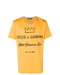 Dolce & Gabbana Crown Slogan Print T Shirt