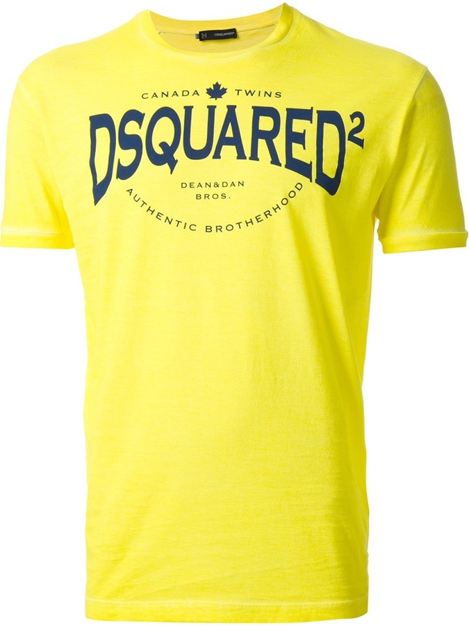 dsquared yellow t shirt