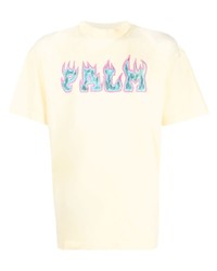 Palm Angels Flames Logo Print T Shirt