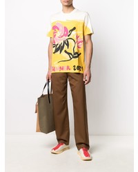 Marni Floral Painting Cotton T Shirt