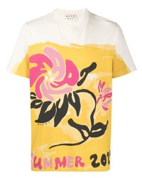 Marni Floral Painting Cotton T Shirt